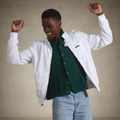 Men's Classic Iconic Racer Jacket Men's Iconic Jacket Members Only® White Small 