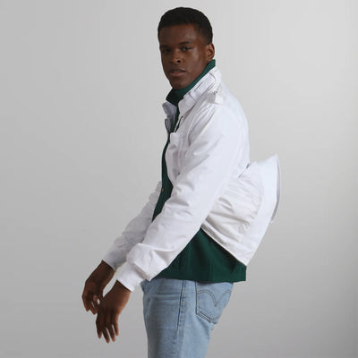 Men's Classic Iconic Racer Jacket Men's Iconic Jacket Members Only | White