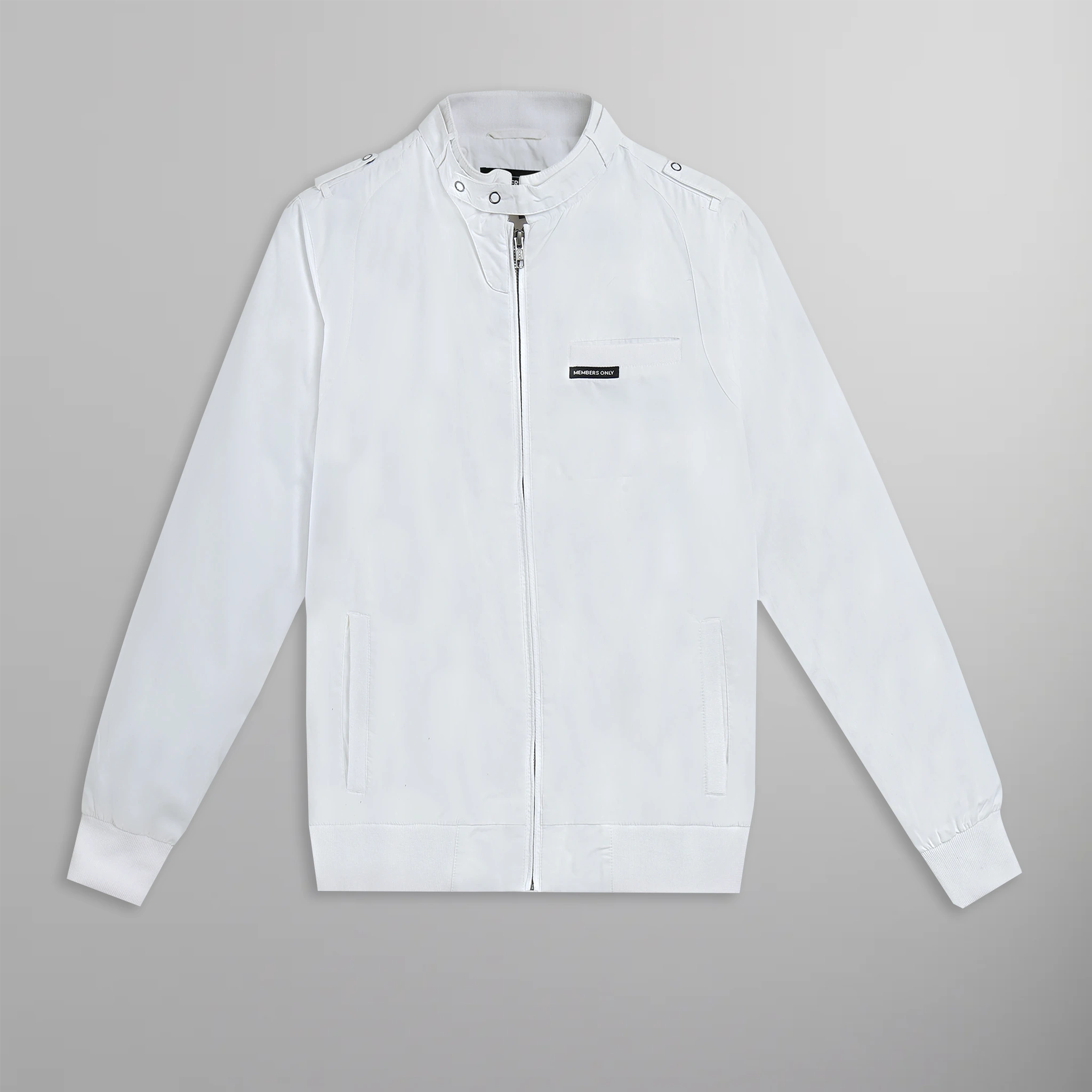 Women's Classic Iconic Racer Jacket (Slim Fit) Women's Iconic Jacket Members Only | White