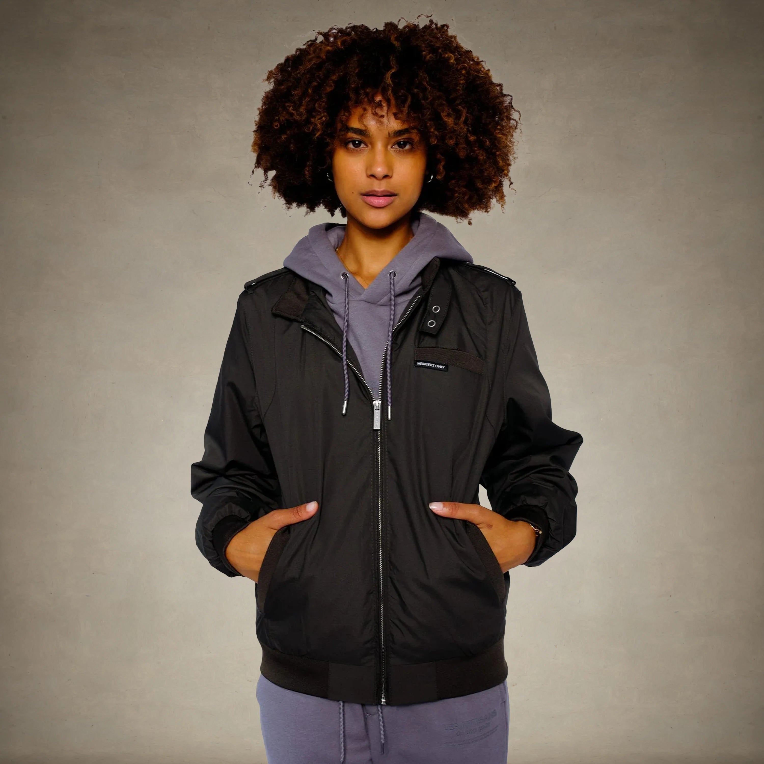 Women's Classic Iconic Racer Oversized Jacket Women's Iconic Jacket Members Only® Black Small 