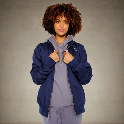 Women's Classic Iconic Racer Oversized Jacket Women's Iconic Jacket Members Only® Navy Small 