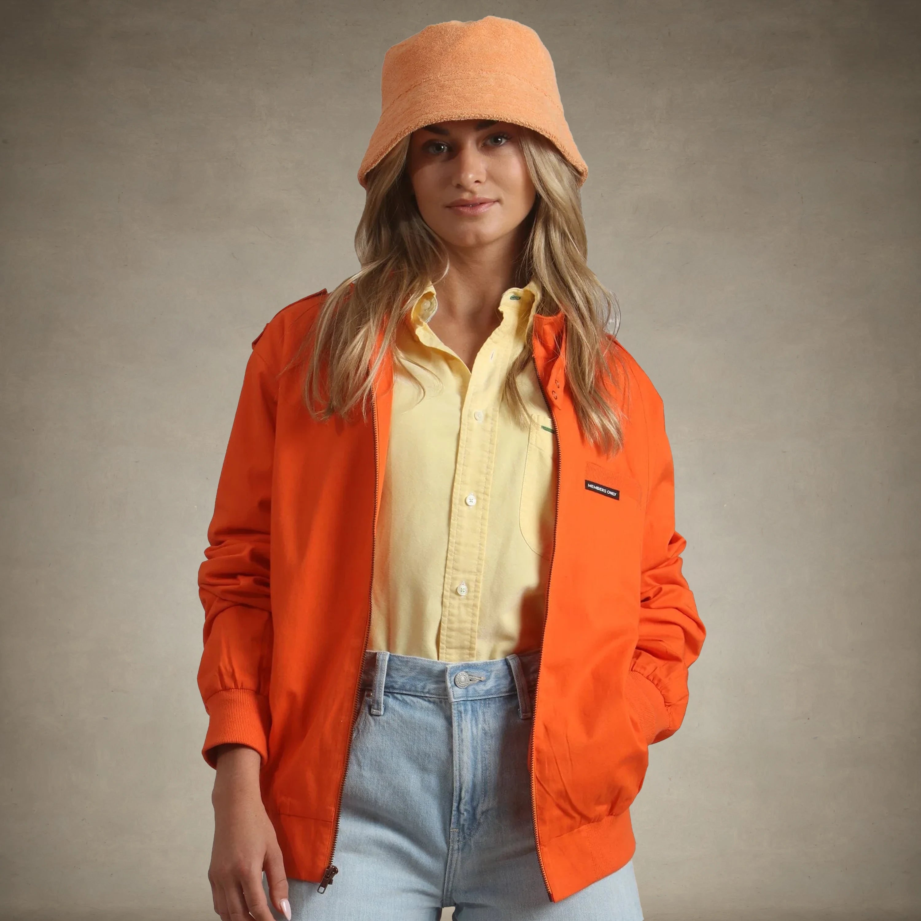 Women's Classic Iconic Racer Oversized Jacket Women's Iconic Jacket Members Only® Orange Small 