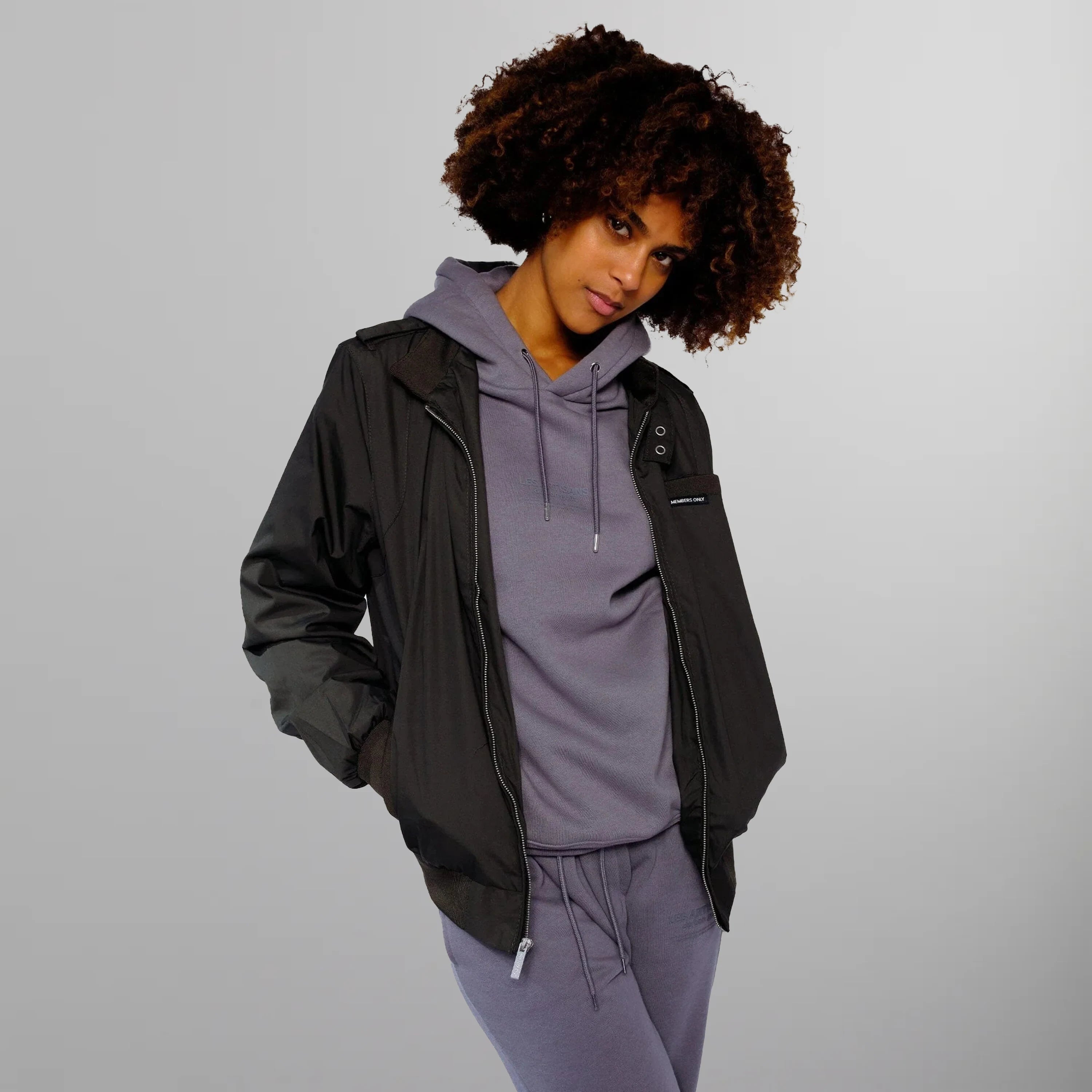 Women's Classic Iconic Racer Oversized Jacket Women's Iconic Jacket Members Only 