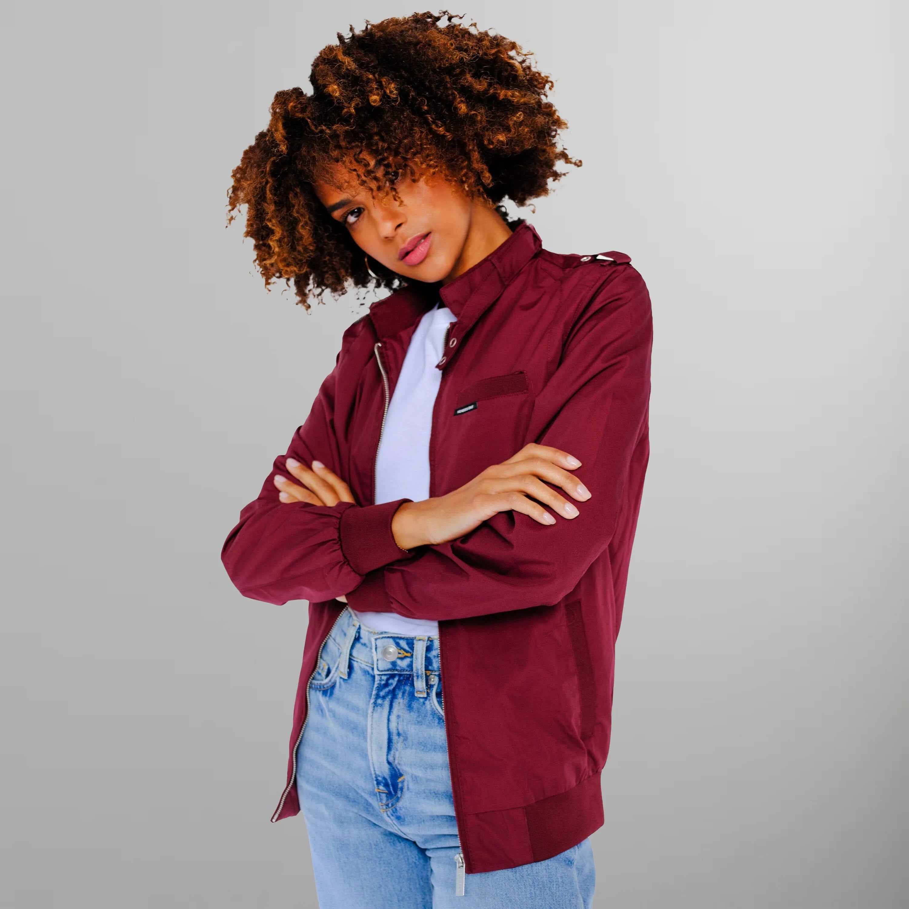 Women's Classic Iconic Racer Oversized Jacket Women's Iconic Jacket Members Only 