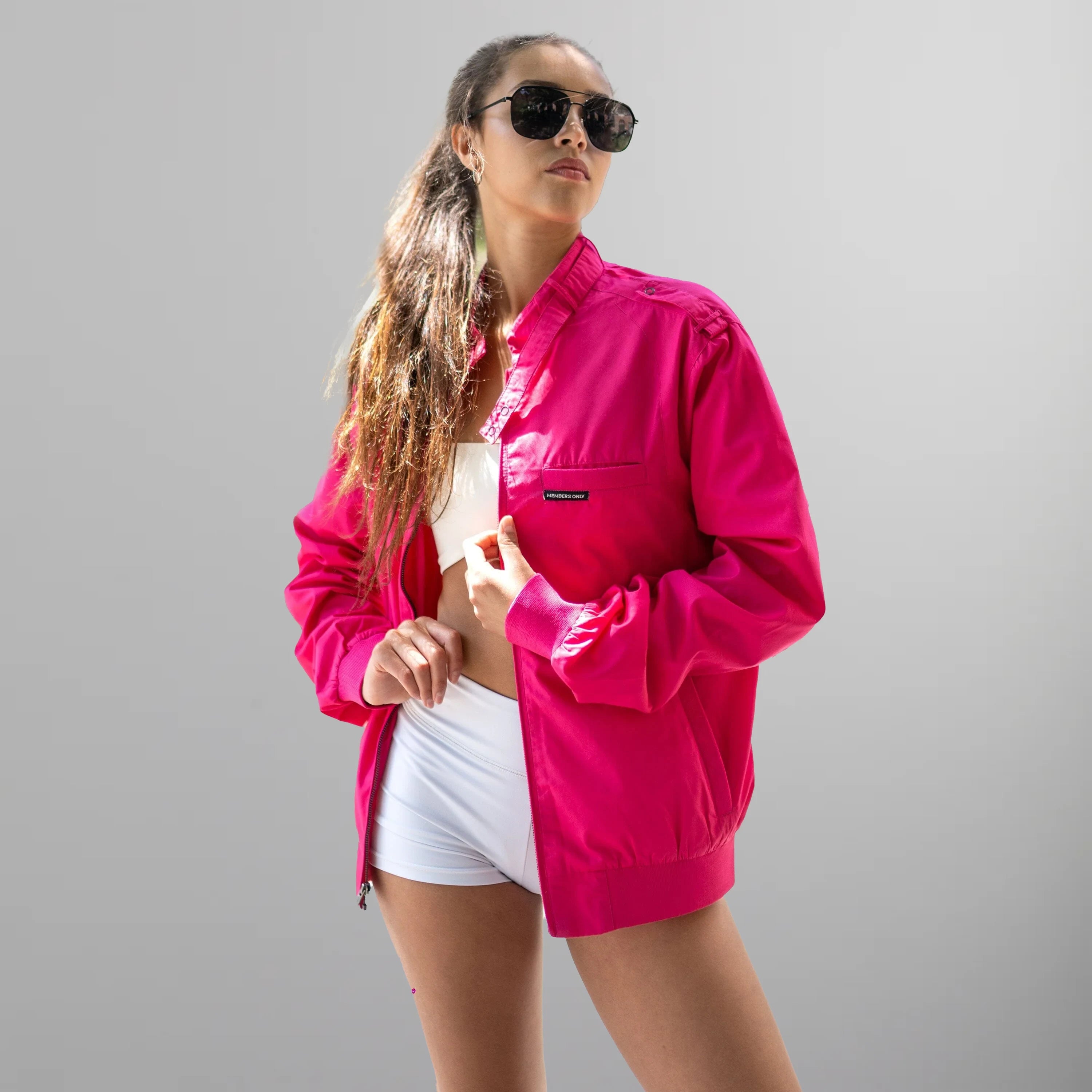 Women's Classic Iconic Racer Oversized Jacket Women's Iconic Jacket Members Only 