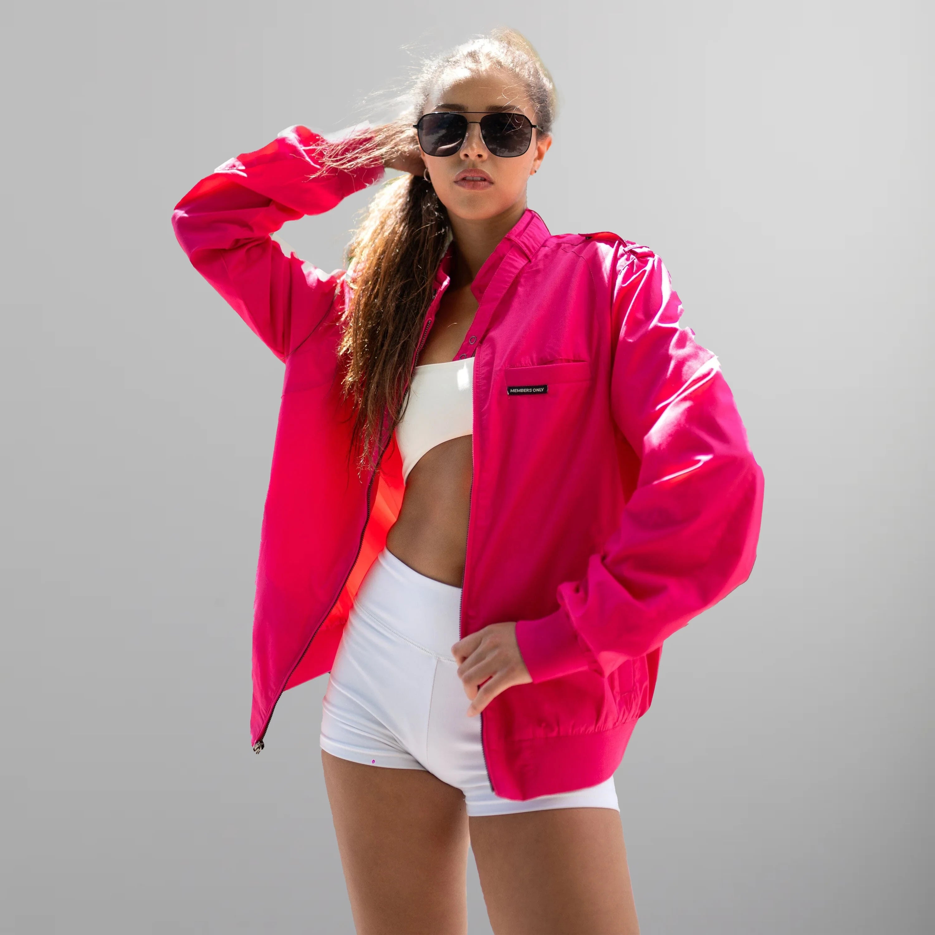 Women's Classic Iconic Racer Oversized Jacket Women's Iconic Jacket Members Only 