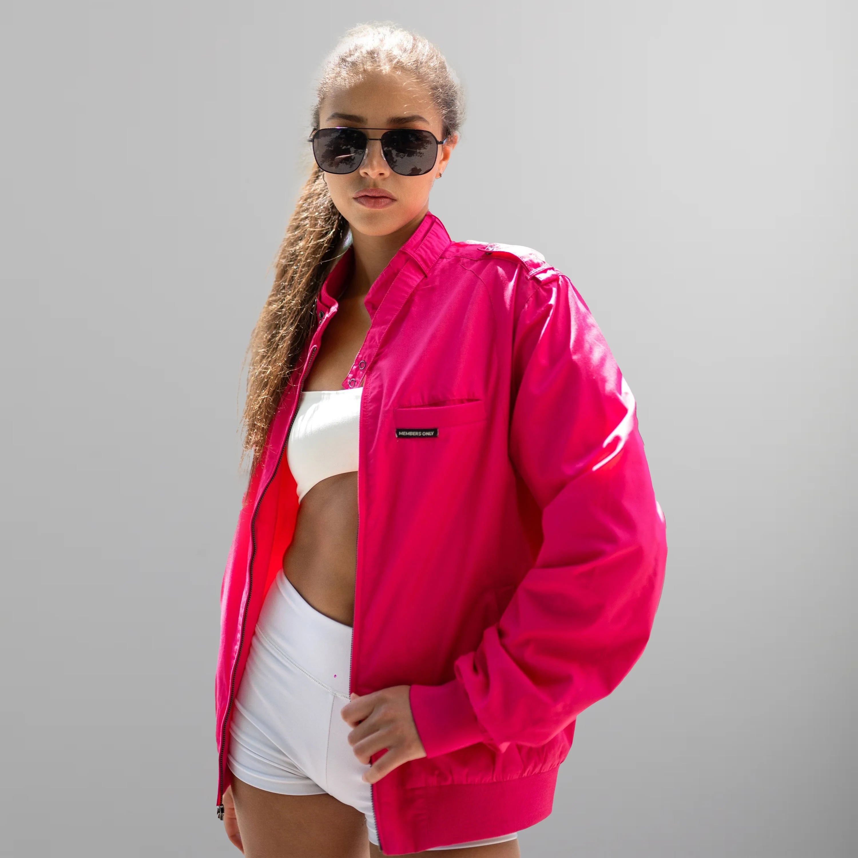 Women's Classic Iconic Racer Oversized Jacket Women's Iconic Jacket Members Only 