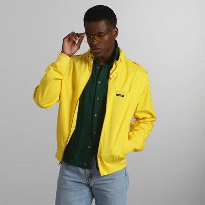 Men's Classic Iconic Racer Jacket Men's Iconic Jacket Members Only Yellow Small 