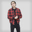 Men's Buffalo Plaid Iconic Racer Jacket - FINAL SALE Men's Jackets Members Only Red Small 