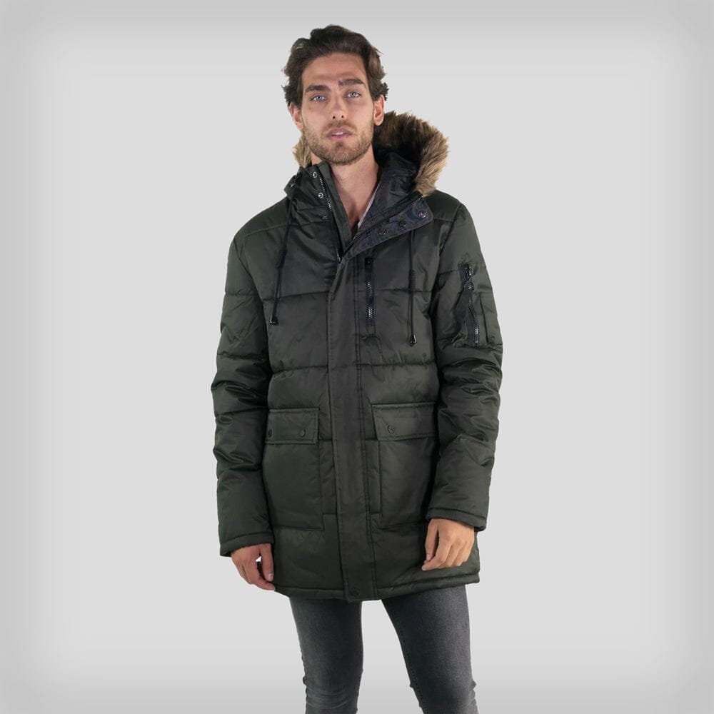 Men's Snorkel Puffer Jacket - FINAL SALE Men's Jackets Members Only OLIVE Small 