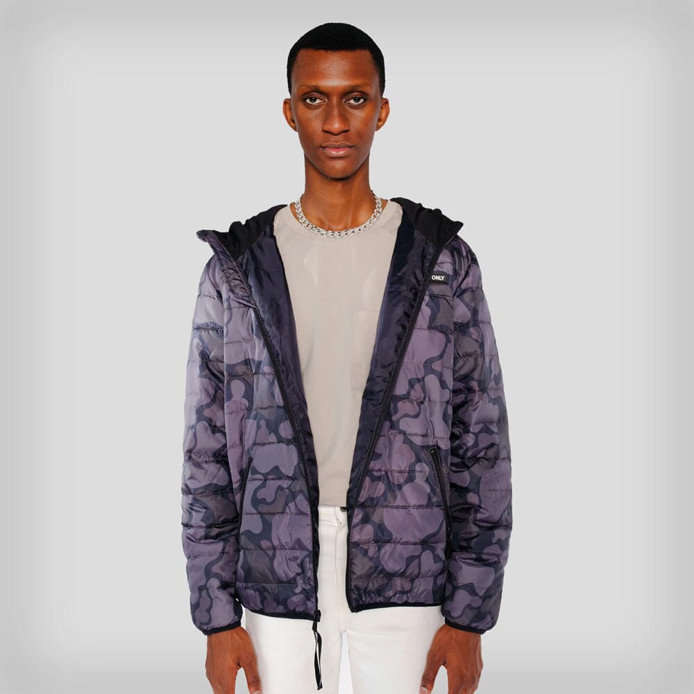 Men's Solid Packable Jacket - FINAL SALE Men's Jackets Members Only Black Camo Small 