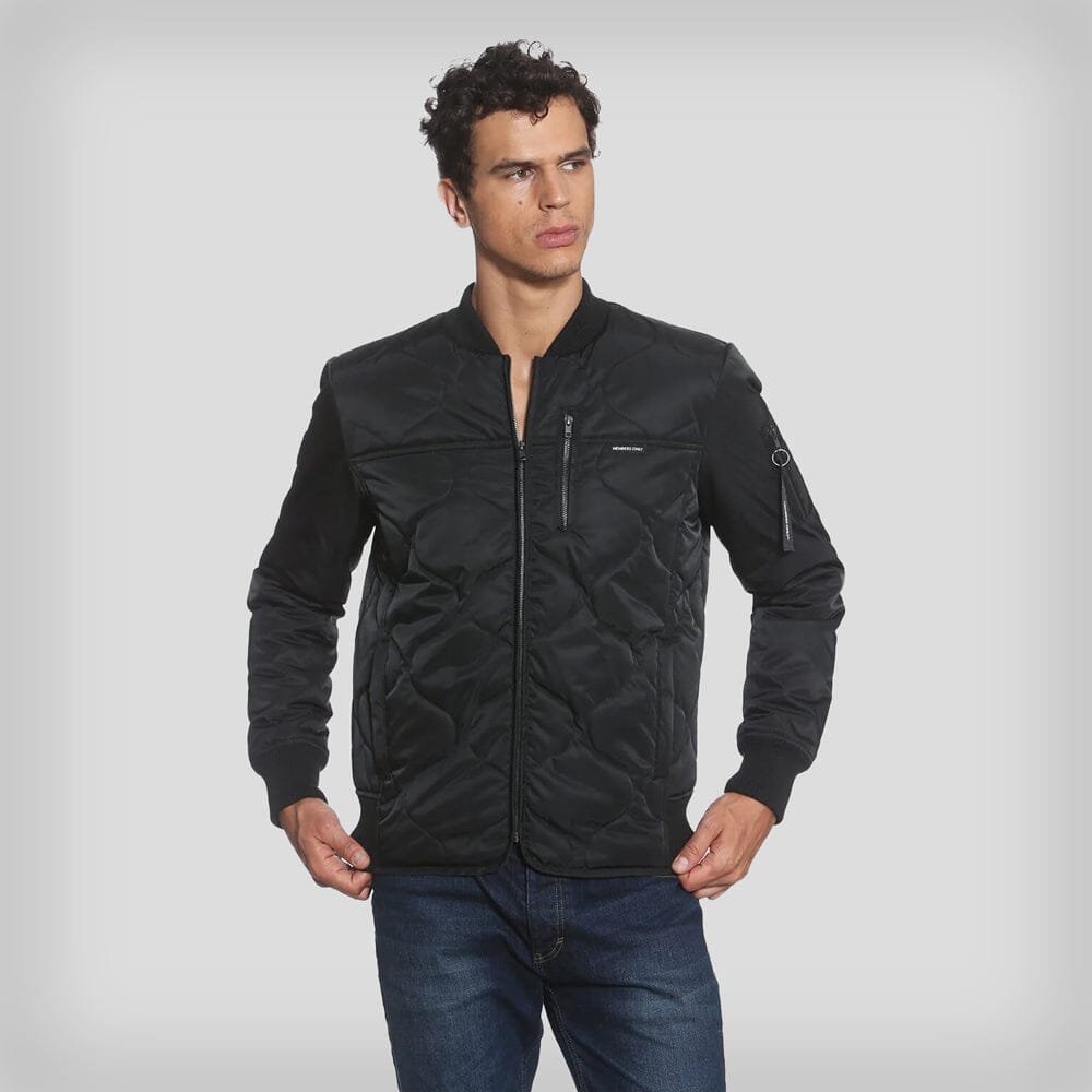 Men's Oval Quilt Bomber Jacket - FINAL SALE Men's Jackets Members Only Black Small 