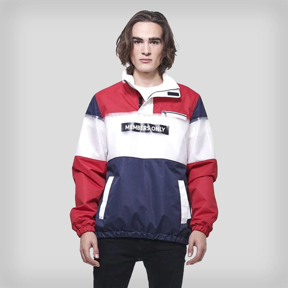 Men's Color and Translucent Block Jacket - FINAL SALE Men's Jackets Members Only RED Small 