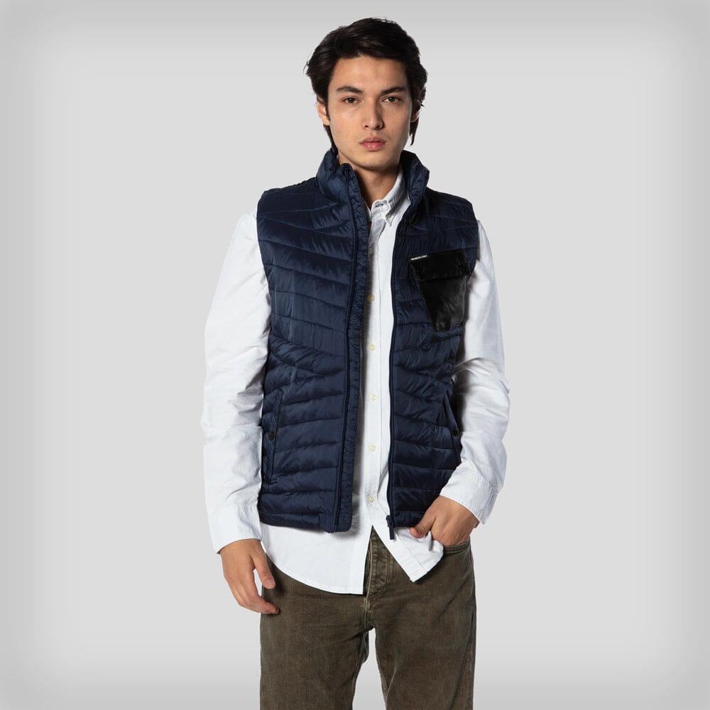 Men's Puffer Vest Jacket - FINAL SALE Men's Jackets Members Only Navy Small 