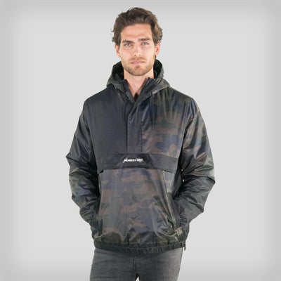 Men's Camo Popover Jacket - FINAL SALE Men's Jackets Members Only BLACK Small 