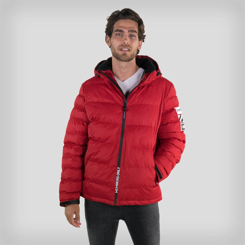 Men's Twill Puffer Jacket - FINAL SALE Men's Jackets Members Only RED X-Large 