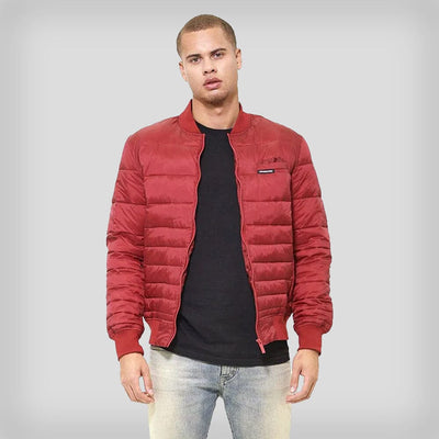 Men's Solid Puffer Jacket - FINAL SALE Men's Jackets Members Only Red Small 