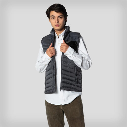Men's Puffer Vest Jacket - FINAL SALE Men's Jackets Members Only Charcoal Small 