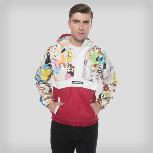 Men's Looney Tunes Collab Popover Jacket - FINAL SALE Men's Jackets Members Only Red Small 