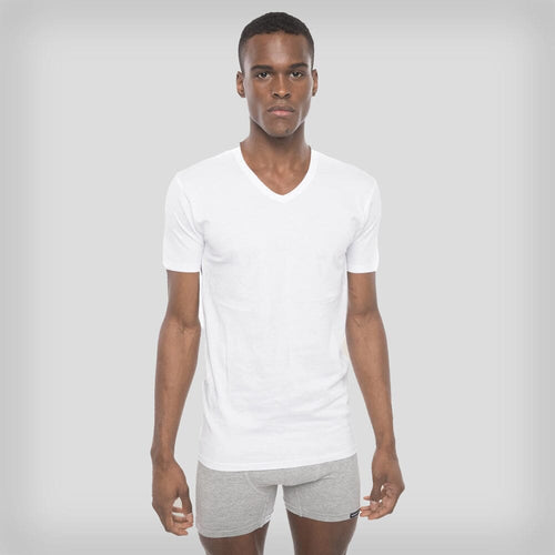 Members Only Men's 3PK Cotton V-Neck T-Shirt - White Men's Sleep Shirt Members Only WHITE SMALL 