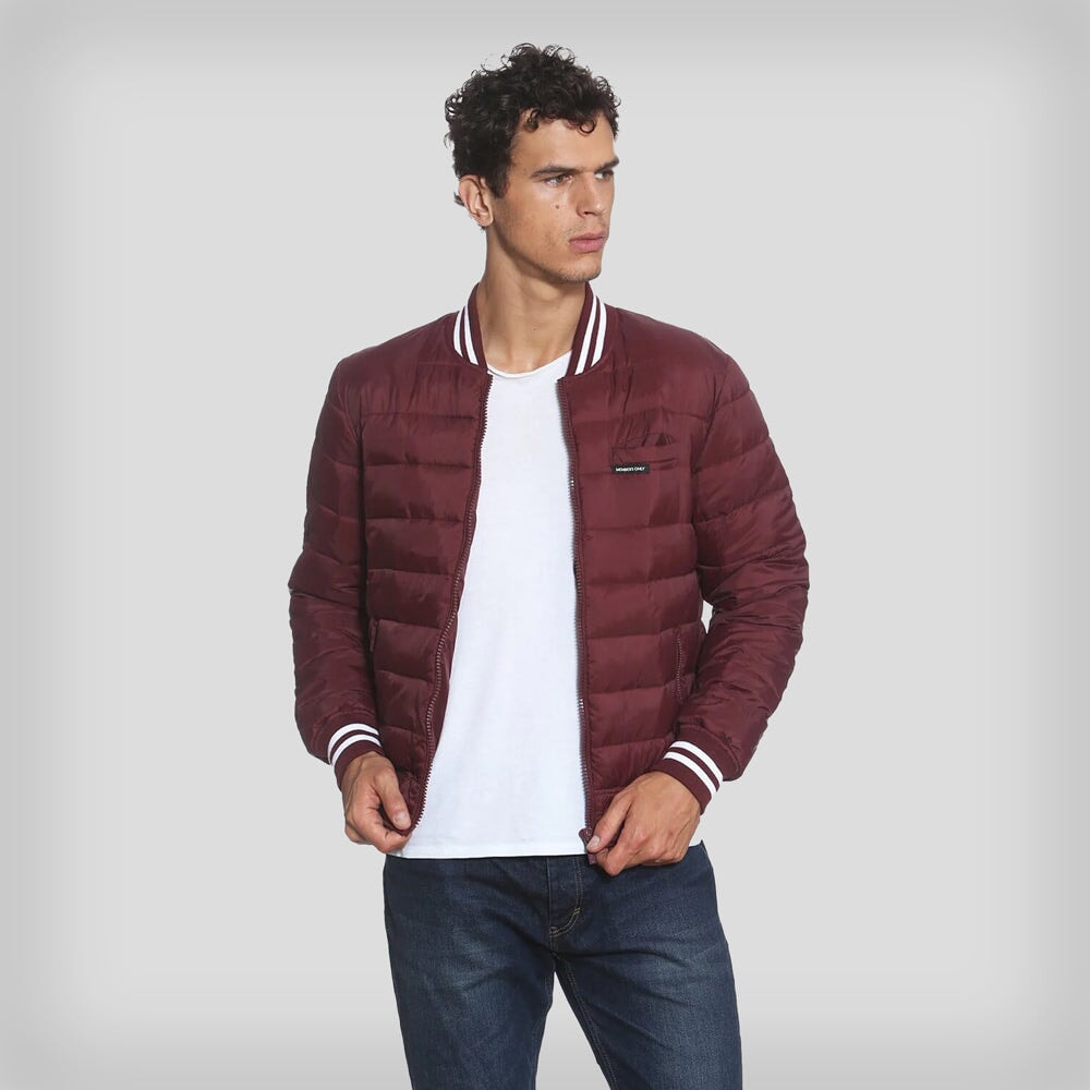 Men's Varsity Puffer Jacket - FINAL SALE Men's Jackets Members Only Burgundy Small 