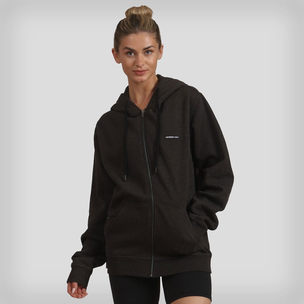 Women's Brooklyn Zip-Up Oversized Hoodie Women's hoodies & sweatshirts Members Only Charcoal Small 