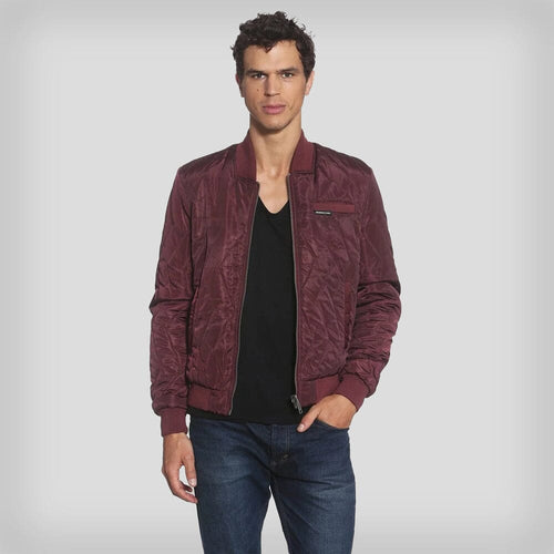 Men's Ozone Bomber Jacket - FINAL SALE Men's Jackets Members Only Burgundy Small 