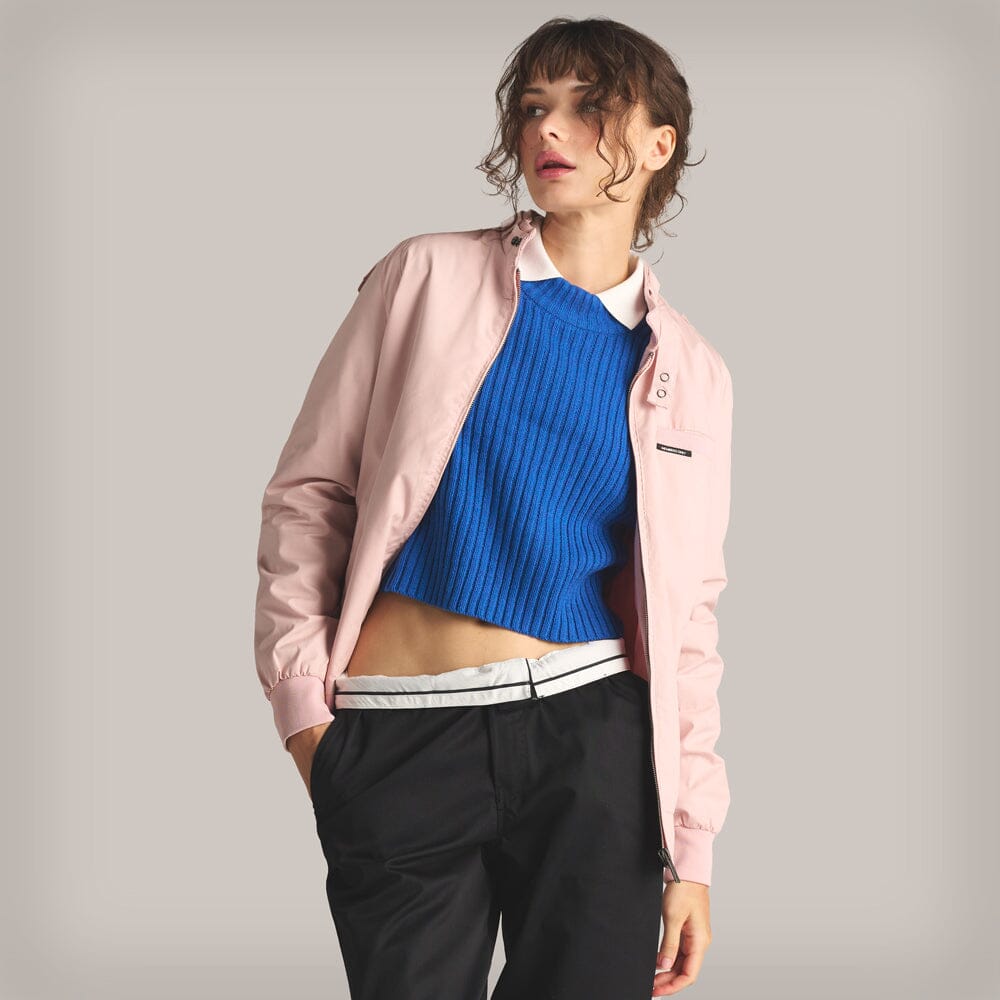 Women's Classic Iconic Racer Jacket (Slim Fit) Women's Iconic Jacket Members Only Light Pink X-Small 