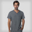 Manchester 3-Pocket Scrub Top Mens Scrub Top Members Only Graphite Small 