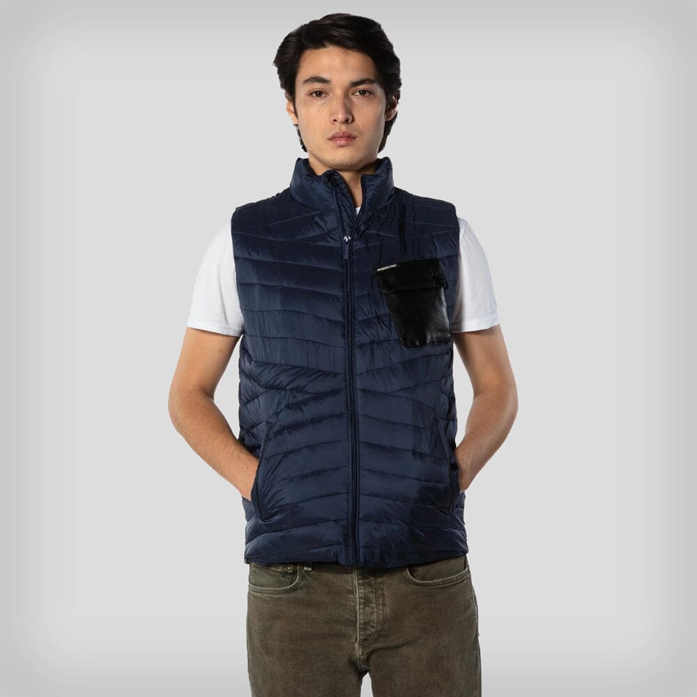 Men's Puffer Vest Jacket - FINAL SALE Men's Jackets Members Only Navy Small 