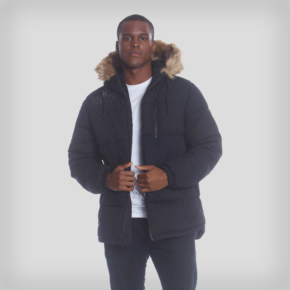 Men's Cotton Puffer Jacket - FINAL SALE Men's Jackets Members Only Black Small 