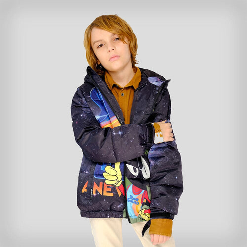 Boy's Space Jam Puffer Jacket - FINAL SALE Boy's Jacket Members Only GALAXY 4 