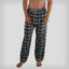 Men's Flannel Sleep Pants Logo Elastic - Grey Sleepwear Pants Members Only GREY SMALL 