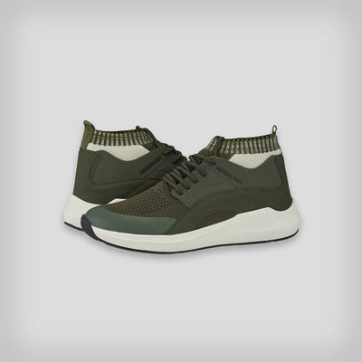 Men's Knit Sock Mesh Fashion Sneaker Men's Sneaker Members Only Olive 8 