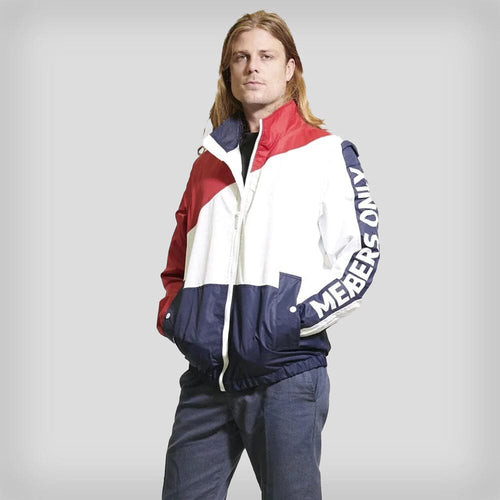 Men's Nautical Color Block Jacket - FINAL SALE Men's Jackets Members Only RED Small 