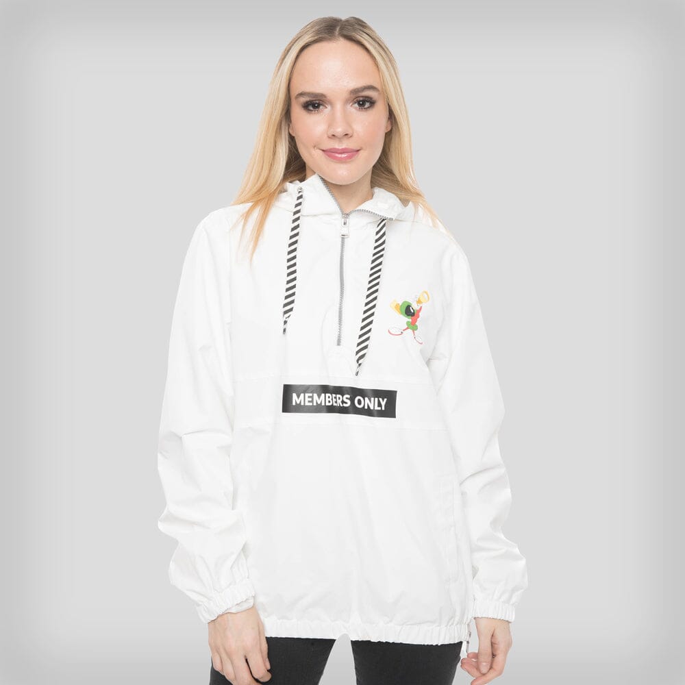 Women's Looney Tunes Collab Popover Oversized Jacket - FINAL SALE Womens Jacket Members Only White Small 