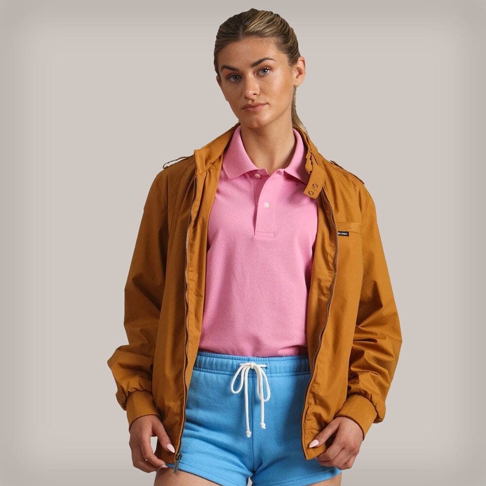 Women's Classic Iconic Racer Oversized Jacket Women's Iconic Jacket Members Only Wheat Small 