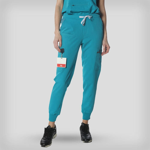Valencia Jogger Scrub Pants Womens Scrub Pants Members Only Official Teal X-Small Regular