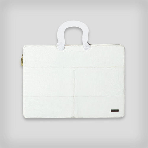 Laptop Case (Genuine Leather) Briefcase Members Only Official White 