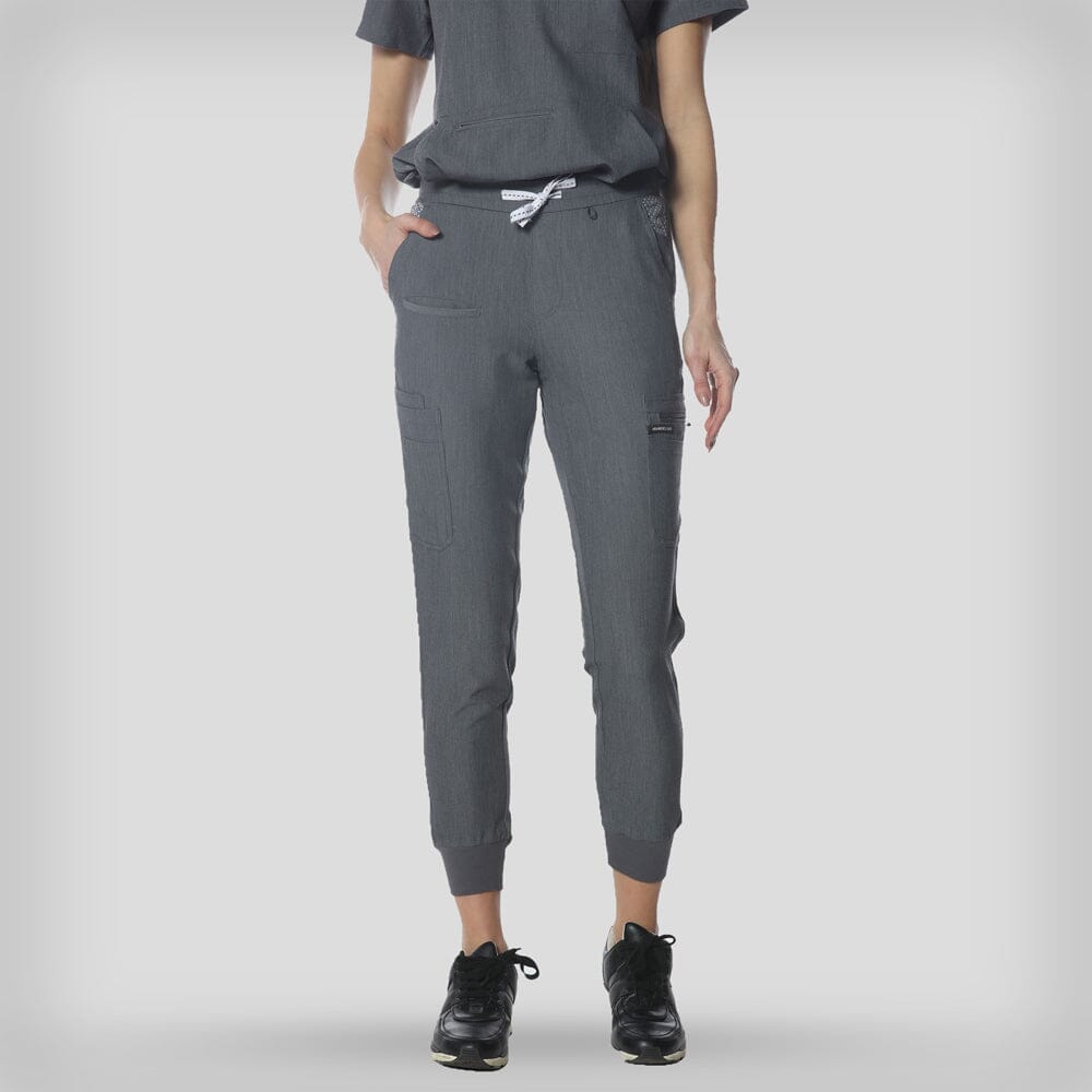 Valencia Jogger Scrub Pants Womens Scrub Pants Members Only Official Graphite X-Small Regular