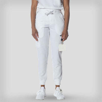 Valencia Jogger Scrub Pants Womens Scrub Pants Members Only Official White X-Small Regular