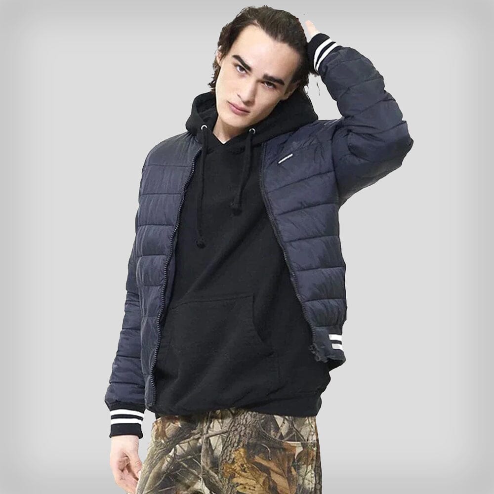 Men's Varsity Puffer Jacket - FINAL SALE Men's Jackets Members Only Charcoal Small 