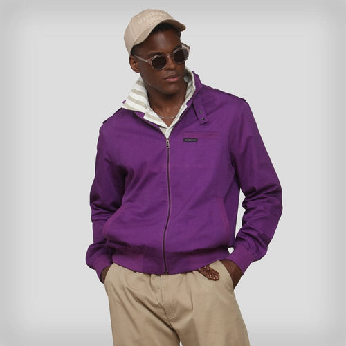 Men's Classic Iconic Racer Jacket (Slim Fit) Men's Iconic Jacket Members Only Purple Small 