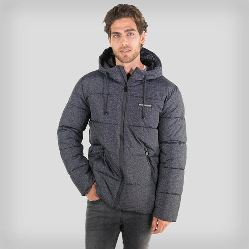 Men's Silicone badge Heavy Quilted Thick Puffer Jacket – Priam Knight