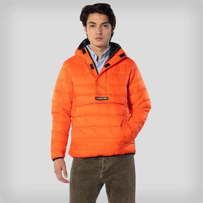 Men's Popover Puffer Jacket - FINAL SALE Men's Jackets Members Only ORANGE Small 