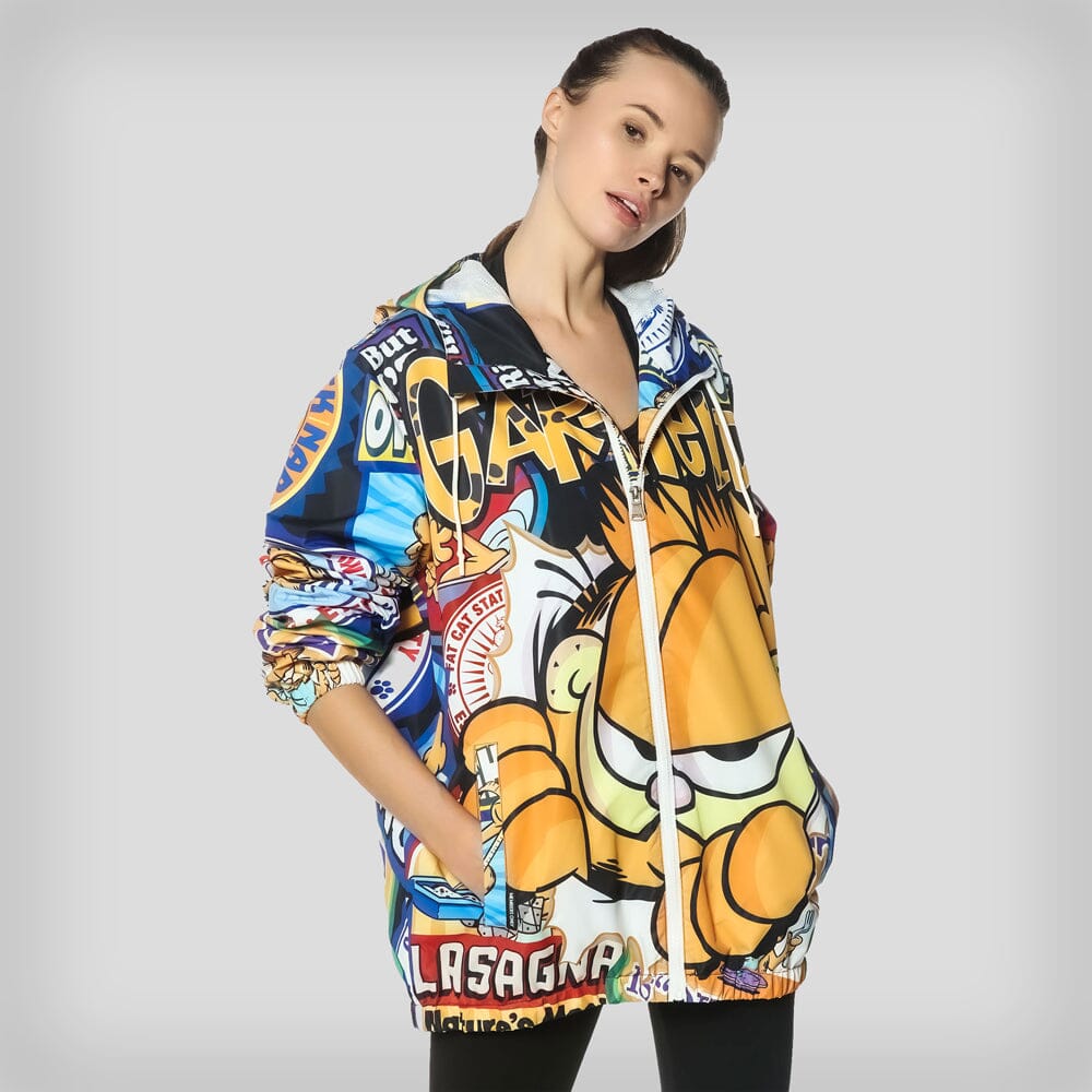 Women's Garfield Windbreaker Oversized Jacket - FINAL SALE Womens Jacket Members Only Multi Small 