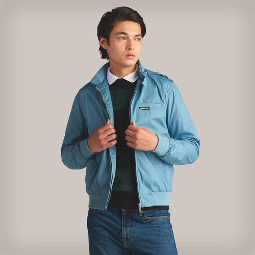 Men's Classic Iconic Racer Jacket (Slim Fit) Men's Iconic Jacket Members Only Slate Small 