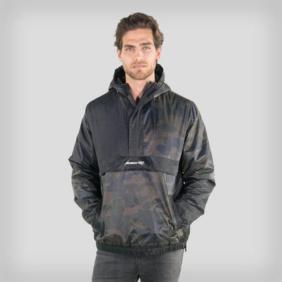 Men's Camo Popover Jacket - FINAL SALE Men's Jackets Members Only BLACK Small 