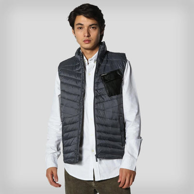 Men's Puffer Vest Jacket - FINAL SALE Men's Jackets Members Only Charcoal Small 