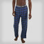 Men's Flannel Sleep Pants Logo Elastic - Blue Men's Sleep Pant Members Only BLUE SMALL 